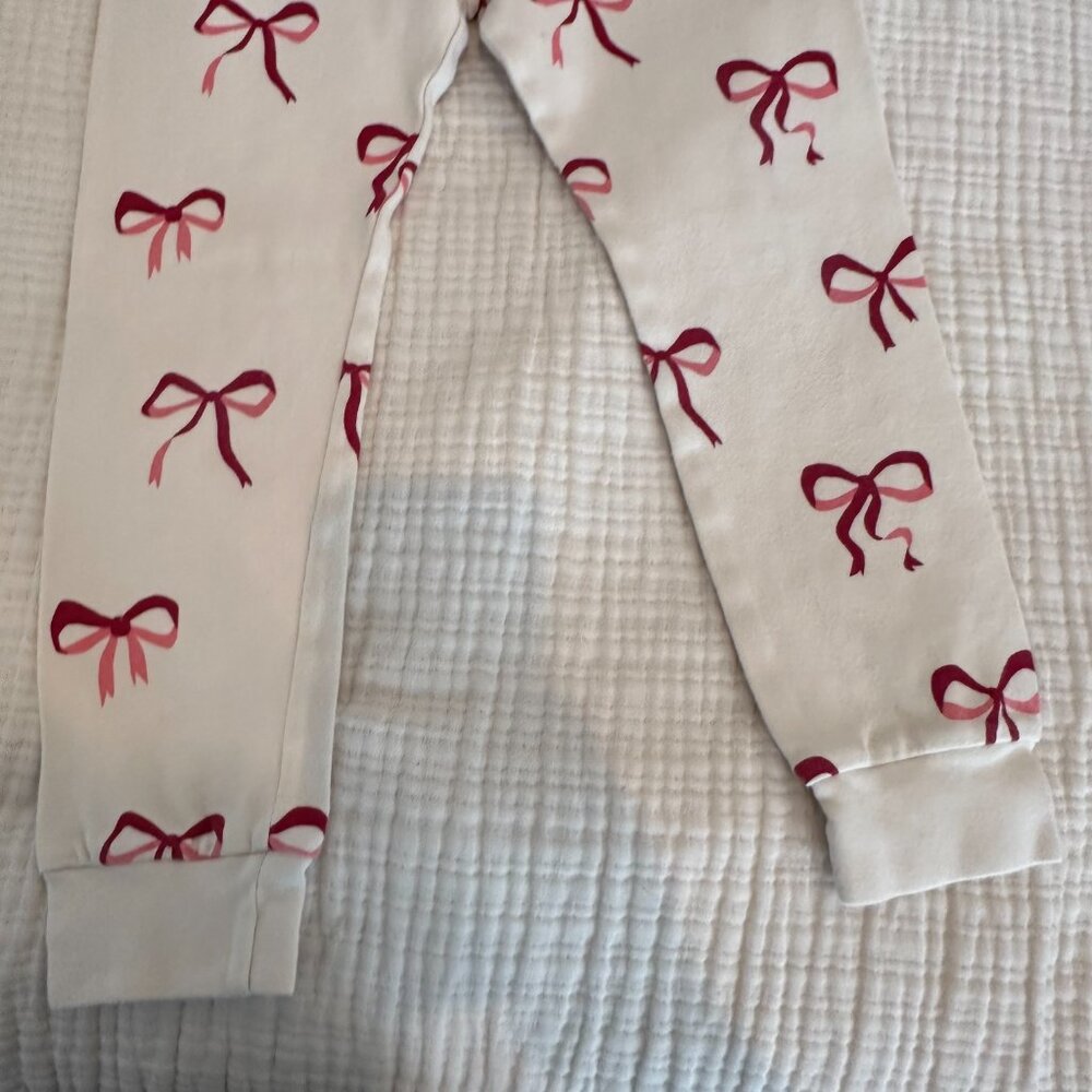 Sleepy Doe Girl's Size 7-8 Bow Print Cotton Jersey Pajama Set - Picture 13 of 14